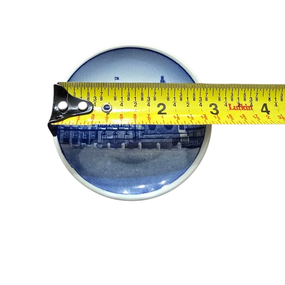 Butter Pat Blue And White Set Of 4 - Picture 3 of 3